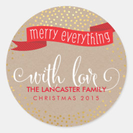 金ゴールド紙吹雪SNOW PHOTO メリー everything banner ラウンドシール