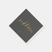 金ゴールド紙吹雪Sweet sixteen16th誕生日パーティー スタンダードカクテルナプキン (角)