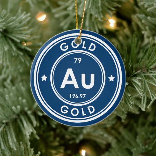金ゴールド素子青色セラミックオーナメント セラミックオーナメント (ツリー)
