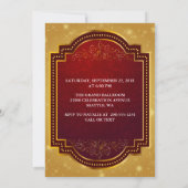 金ゴールド素晴らしい50バースデーパーティ招待状 招待状 (裏面)