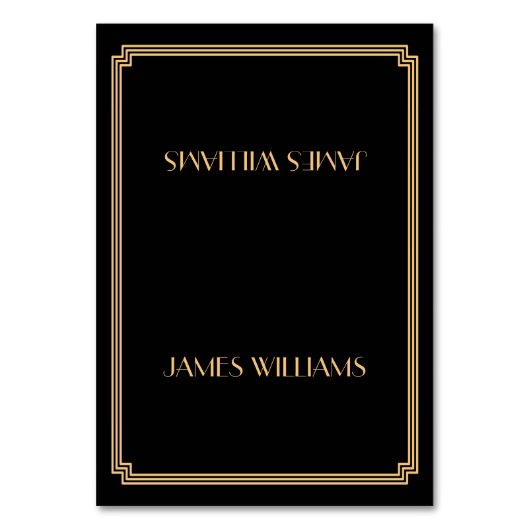 金ゴールド素晴らしギャツビーアールデコブラック座席表 テーブルナンバー (正面)