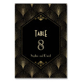 金ゴールド素晴らしギャツビーヴィンテージ結婚アールデコ テーブルナンバー (裏面)