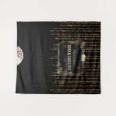 金ゴールド素晴らしギャツビー50誕生日フォトブース タペストリー (正面(横))