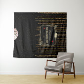 金ゴールド素晴らしギャツビー50誕生日フォトブース タペストリー (インサイチュ(横))