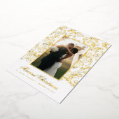 金ゴールド素晴らしフィリ結婚したグリー 箔シーズンカード (回転した状態)