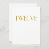 金ゴールド素晴らしホワイト結婚ギャツビーのテーブルカード12 招待状 (正面/裏面)