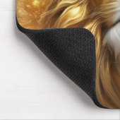 金ゴールド素晴らしライオン頭 マウスパッド (コーナー)