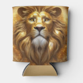 金ゴールド素晴らしライオン頭 缶クーラー (正面)