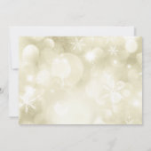 金ゴールド素晴らしレッドボーブルライトクリスマスパーティー 招待状 (裏面)