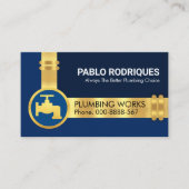 金ゴールド素晴らし水配管配管配管機 名刺 (正面)