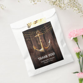 金ゴールド素朴いかりベビーシャワー フェイバーバッグ