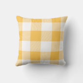 金ゴールド素朴とホワイトバッファローチェックのプレイド クッション (裏面)