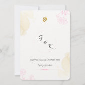 金ゴールド素朴なブライダルシャワーの招待 招待状 (裏面)