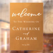 金ゴールド素朴はシックな秋結婚にようこそ ウィンドウサイン (シート2)