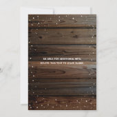 金ゴールド素朴ウッドホリデーマソニッククリスマスパーティー 招待状 (裏面)