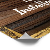 金ゴールド素朴ウッドマソニックウェルカムパーティー ポスター (角)