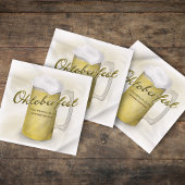 金ゴールド素朴オクトーバーフェスト水彩シンプルビール スタンダードカクテルナプキン