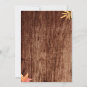 金ゴールド素朴カボチャ男の子シャワー 招待状 (裏面)