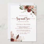 金ゴールド素朴カラフルフローラのSIPと表示 招待状 (正面)