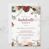 金ゴールド素朴カラフルフローラバチェロレッテ 招待状 (正面)