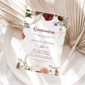 金ゴールド素朴カラフルフローラ 招待状