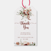 金ゴールド素朴カラフル結婚フローラありがとう ギフトタグ (正面)