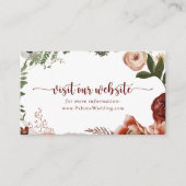 金ゴールド素朴カラフル結婚フローラのウェブサイト エンクロージャーカード (正面)