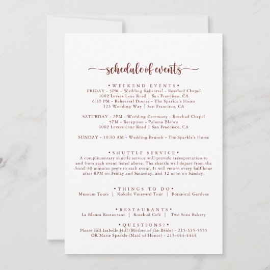 金ゴールド素朴カラフル結婚フローラの歓迎レター (裏面)