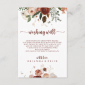 金ゴールド素朴カラフル結婚フローラの願い井戸 エンクロージャーカード (正面)