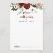 金ゴールド素朴カラフル結婚フローラの願い アドバイスカード (正面)