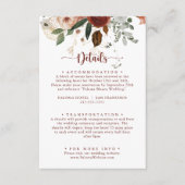 金ゴールド素朴カラフル結婚フローラ詳細 エンクロージャーカード (正面)