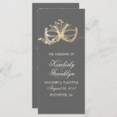 金ゴールド素朴カントリーホースシューズ結婚式 プログラム (正面/裏面)