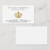 金ゴールド素朴クラウン名刺 名刺 (正面/裏面)