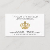 金ゴールド素朴クラウン名刺 名刺 (正面)