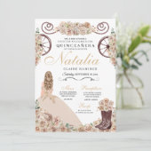 金ゴールド素朴シャマーニュウエスタンキンセアニェラ 招待状 (スタンド正面)