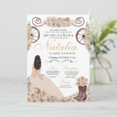 金ゴールド素朴シャマーニュウエスタンキンセアニェラ 招待状 (スタンド正面)