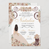 金ゴールド素朴シャマーニュウエスタンキンセアニェラ 招待状 (正面/裏面)