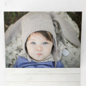 金ゴールド素朴スノーフレークChristmas 5 Photo 三つ折りクリスマスカード (内部最初)