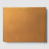 金ゴールド素朴タイポグラフィアーストーン秋の結婚式 ゲストブック (裏面)