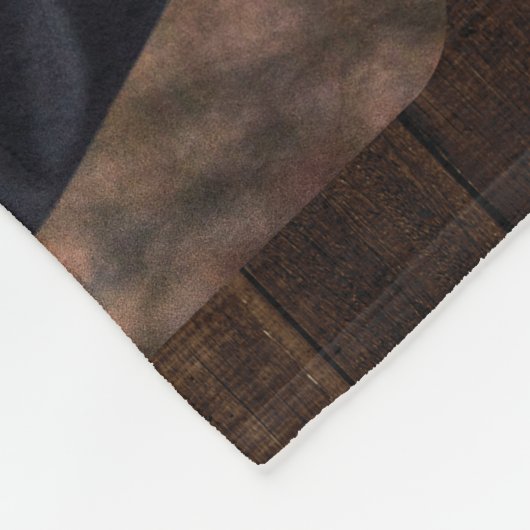 金ゴールド素朴トーン付き木材の大学院写真 フリースブランケット (角)