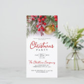 金ゴールド素朴バウズクリスマスパーティの招待状 セーブザデート (スタンド正面)