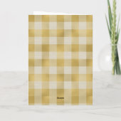 金ゴールド素朴バッファローのプレイドメリークリスマスフォト シーズンカード (裏面)