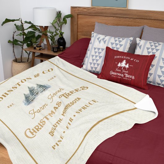 金ゴールド素朴バーラップクリスマスツリーファーム シェルパブランケット