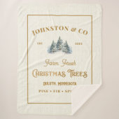 金ゴールド素朴バーラップクリスマスツリーファーム シェルパブランケット (正面)