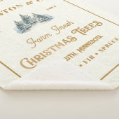 金ゴールド素朴バーラップクリスマスツリーファーム シェルパブランケット (3/4)