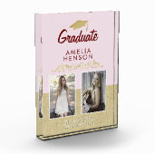 金ゴールド素朴ピンク大学院卒業2 フォトブロック (左)