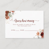 金ゴールド素朴フローラはゲームカードの数を推測 名刺 (正面)