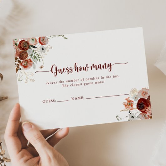 金ゴールド素朴フローラはゲームカードの数を推測 名刺