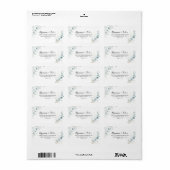 金ゴールド素朴フローラウェディングRSVP住所 シール (フルシート)