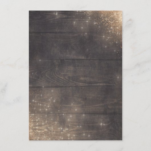 金ゴールド素朴フローラ結婚インフォメーションゲスト エンクロージャーカード (裏面)